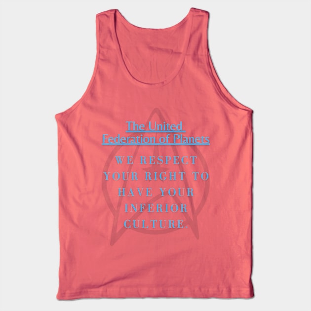 Culture Tank Top by Star Trek Sucks?